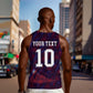 Custom Haiti National Football Men Tank Top Les Grenadiers Feather Pattern Coat Of Arms Art