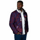 Custom Haiti National Football Padded Jacket Les Grenadiers Feather Pattern Coat Of Arms Art
