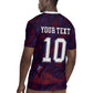 Custom Haiti National Football Rugby Jersey Les Grenadiers Feather Pattern Coat Of Arms Art