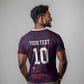 Custom Haiti National Football T shirt Les Grenadiers Feather Pattern Coat Of Arms Art