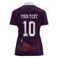 Custom Haiti National Football Women Polo Shirt Les Grenadiers Feather Pattern Coat Of Arms Art