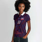 Custom Haiti National Football Women Polo Shirt Les Grenadiers Feather Pattern Coat Of Arms Art