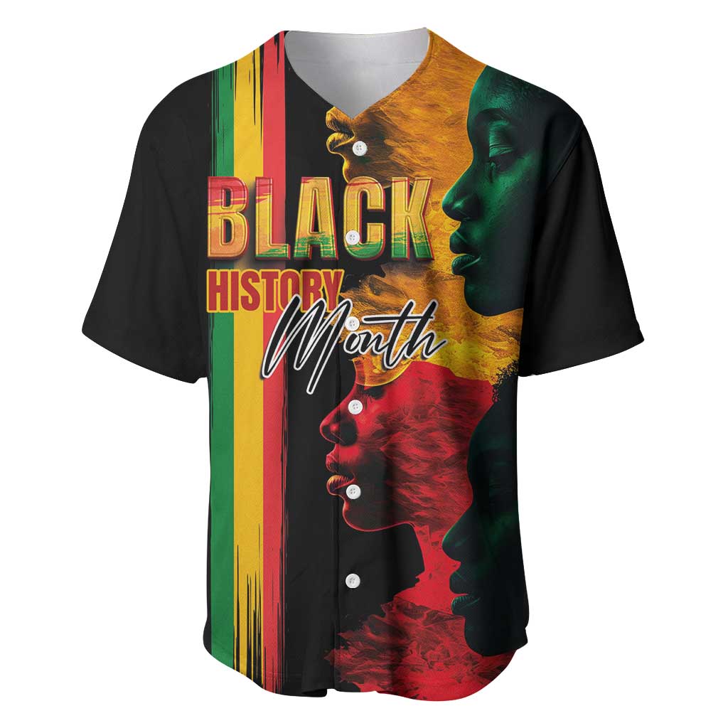 Afro - Black History Month Baseball Jersey Black Soul - I'm Black Every Month