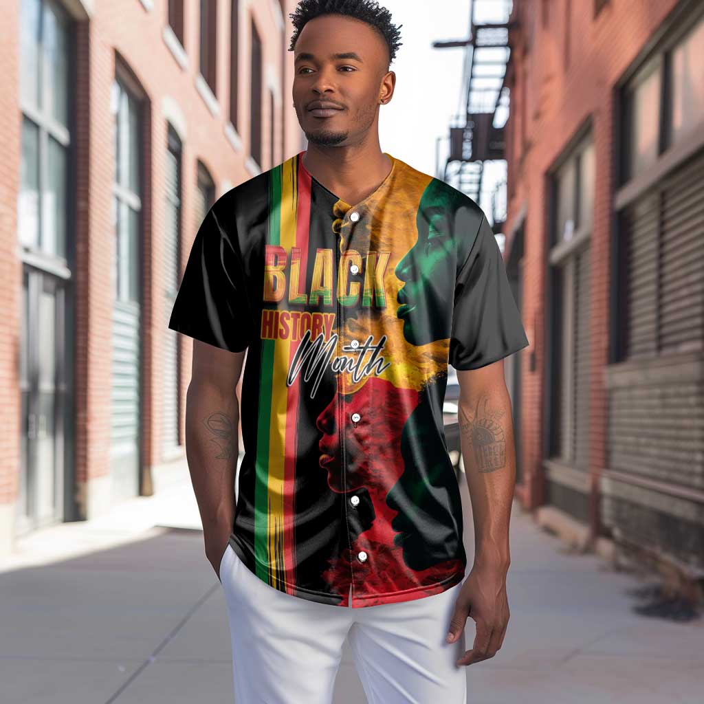 Afro - Black History Month Baseball Jersey Black Soul - I'm Black Every Month