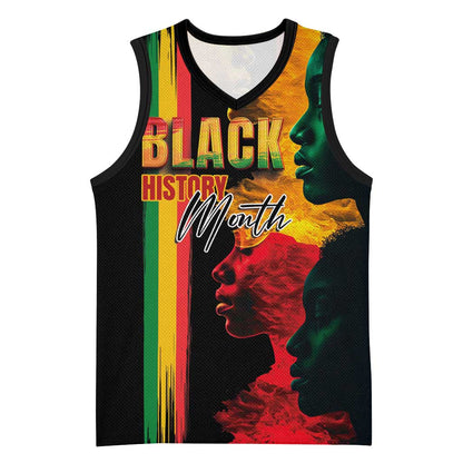 Afro - Black History Month Basketball Jersey Black Soul - I'm Black Every Month LT03