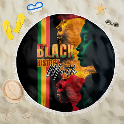 Afro - Black History Month Beach Blanket Black Soul - I'm Black Every Month