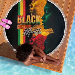 Afro - Black History Month Beach Blanket Black Soul - I'm Black Every Month