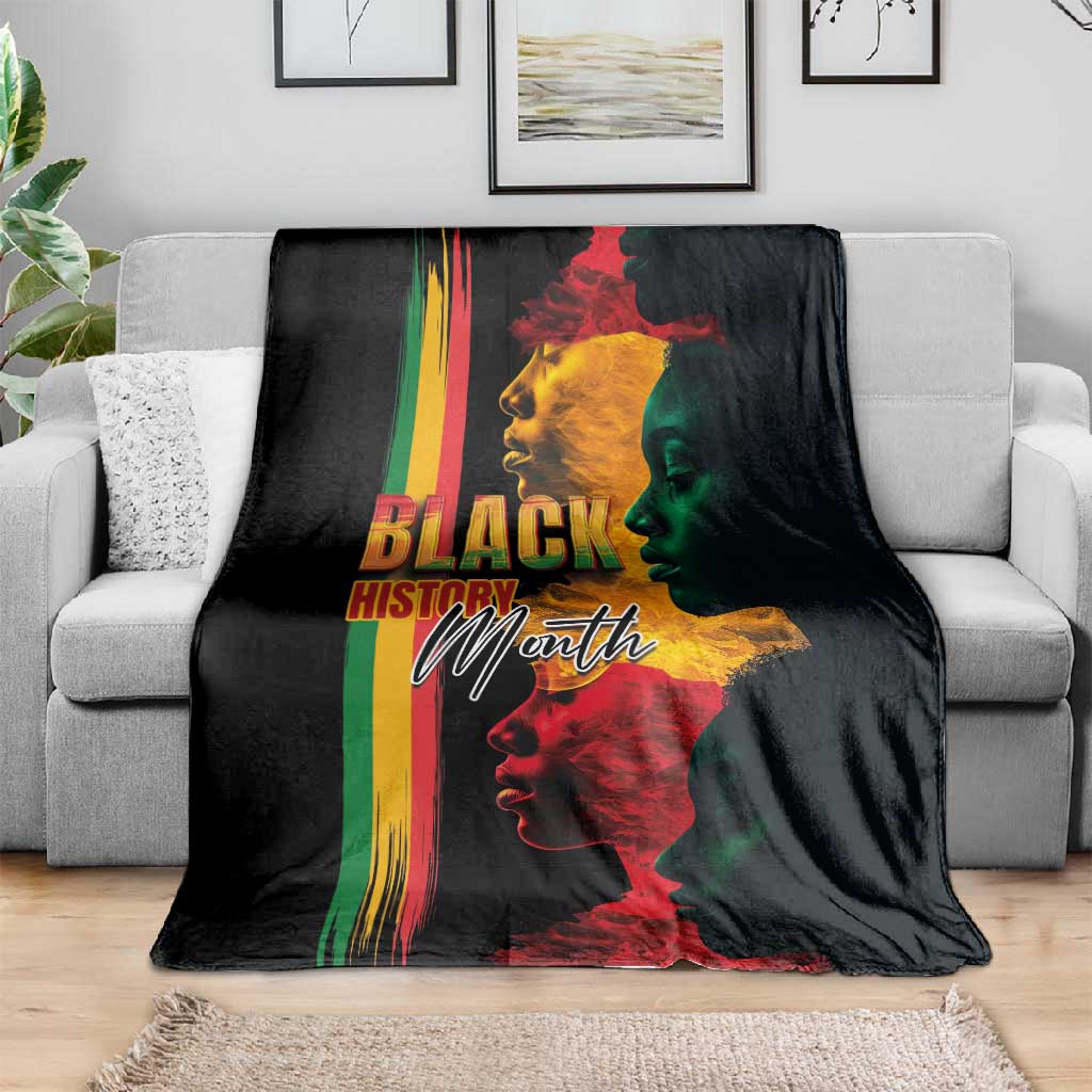 Afro - Black History Month Blanket Black Soul - I'm Black Every Month