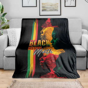 Afro - Black History Month Blanket Black Soul - I'm Black Every Month