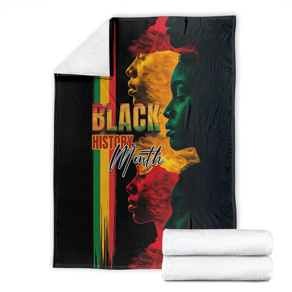 Afro - Black History Month Blanket Black Soul - I'm Black Every Month