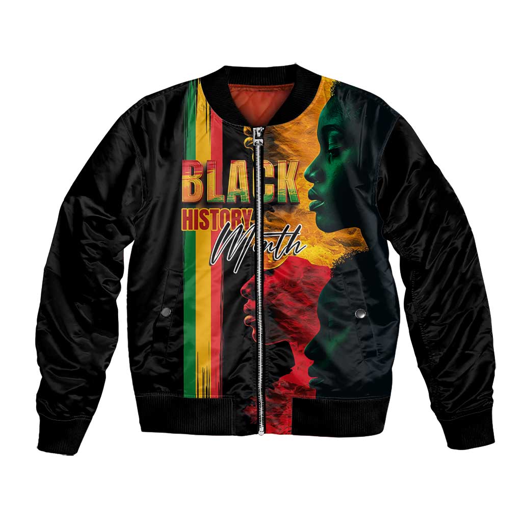 Afro - Black History Month Bomber Jacket Black Soul - I'm Black Every Month