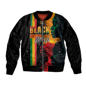 Afro - Black History Month Bomber Jacket Black Soul - I'm Black Every Month