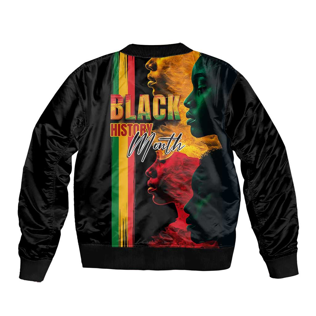 Afro - Black History Month Bomber Jacket Black Soul - I'm Black Every Month