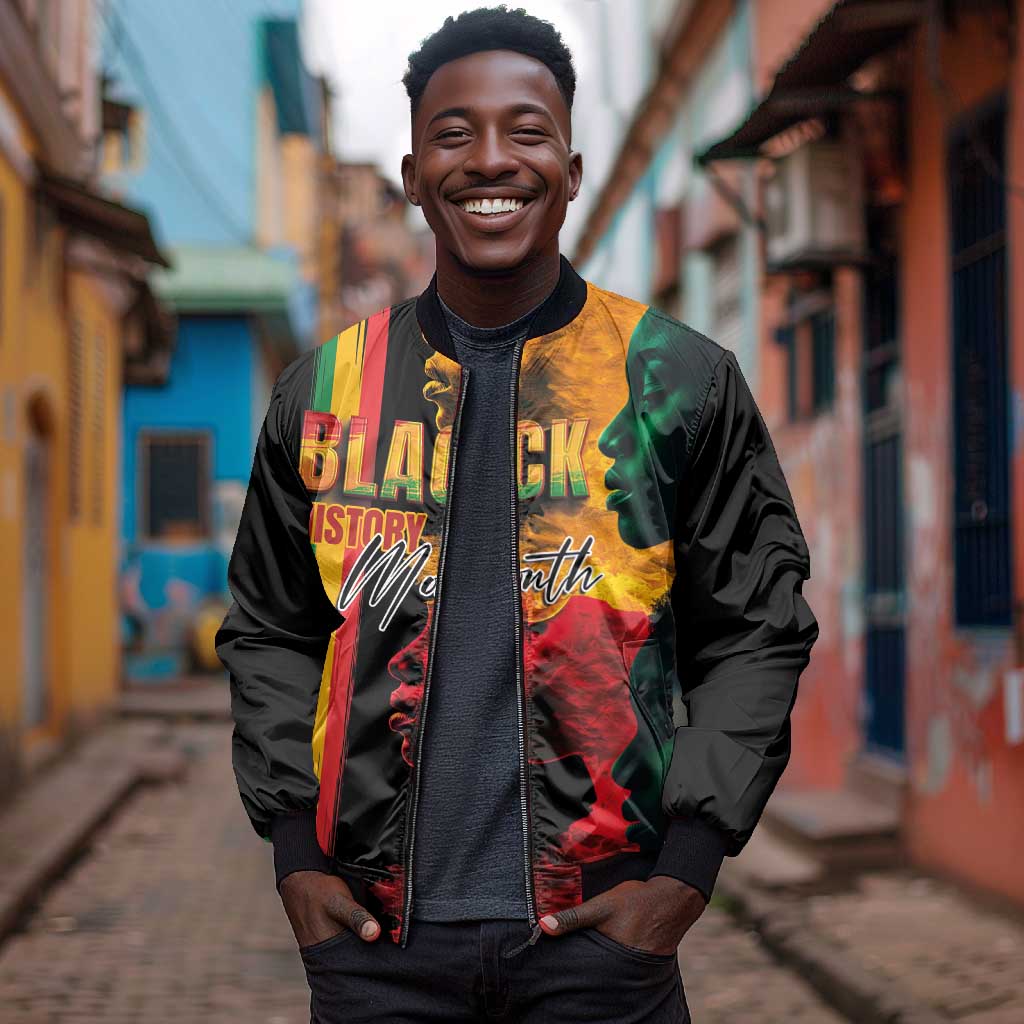 Afro - Black History Month Bomber Jacket Black Soul - I'm Black Every Month
