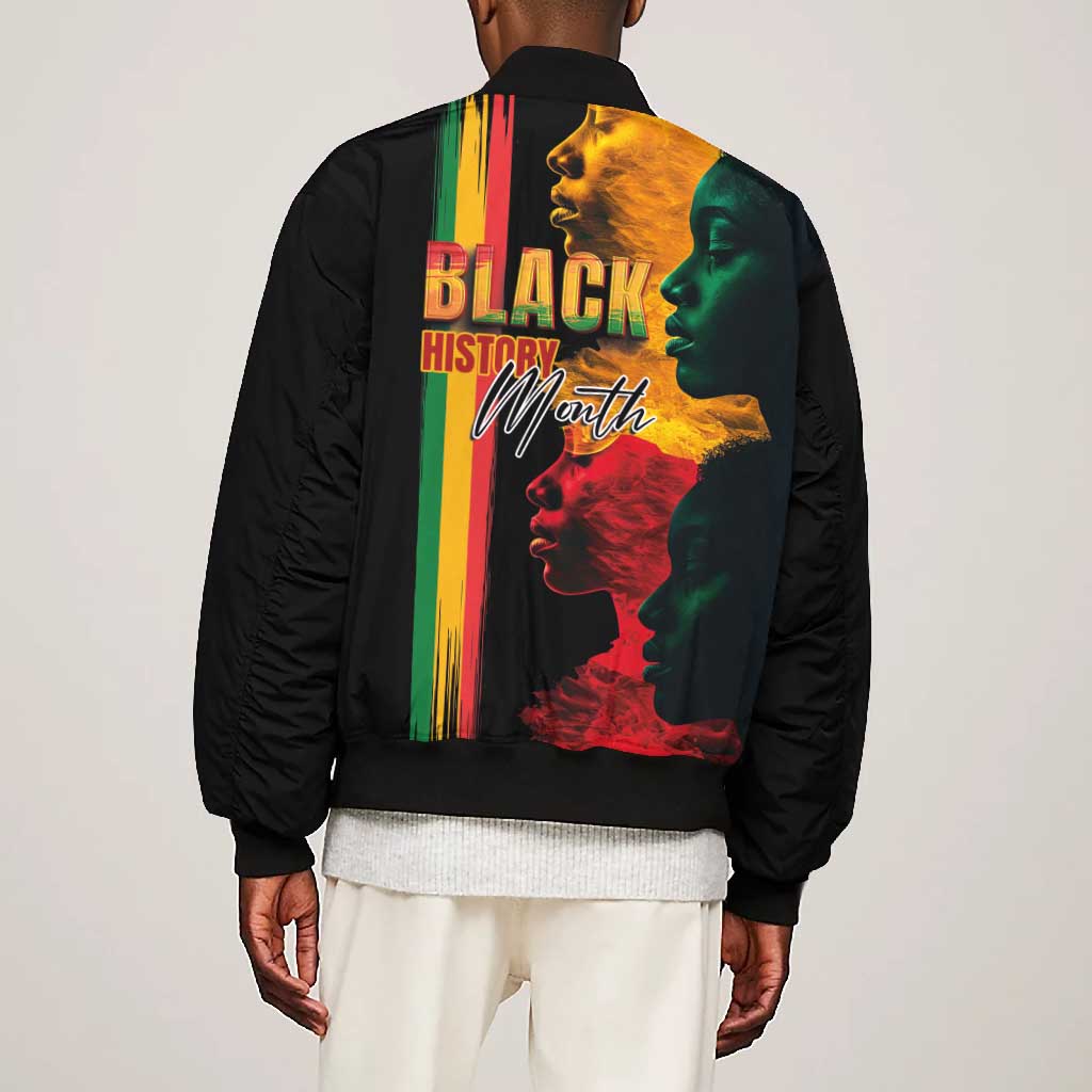 Afro - Black History Month Bomber Jacket Black Soul - I'm Black Every Month