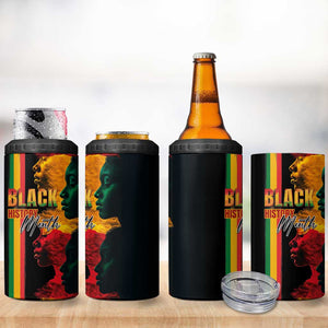 Afro - Black History Month 4 in 1 Can Cooler Tumbler Black Soul - I'm Black Every Month