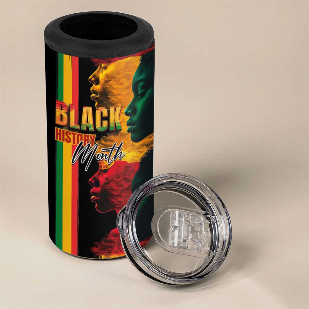 Afro - Black History Month 4 in 1 Can Cooler Tumbler Black Soul - I'm Black Every Month