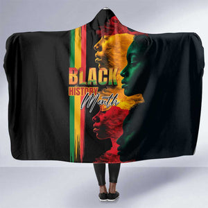 Afro - Black History Month Hooded Blanket Black Soul - I'm Black Every Month