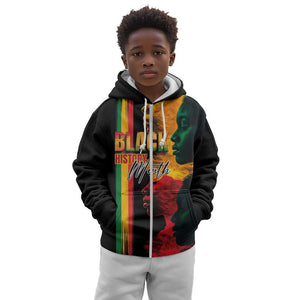 Afro - Black History Month Kid Hoodie Black Soul - I'm Black Every Month