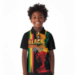 Afro - Black History Month Kid Polo Shirt Black Soul - I'm Black Every Month