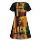 Afro - Black History Month Kid Short Sleeve Dress Black Soul - I'm Black Every Month