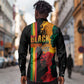 Afro - Black History Month Long Sleeve Button Shirt Black Soul - I'm Black Every Month