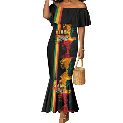 Afro - Black History Month Mermaid Dress Black Soul - I'm Black Every Month