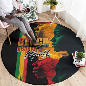 Afro - Black History Month Round Carpet Black Soul - I'm Black Every Month
