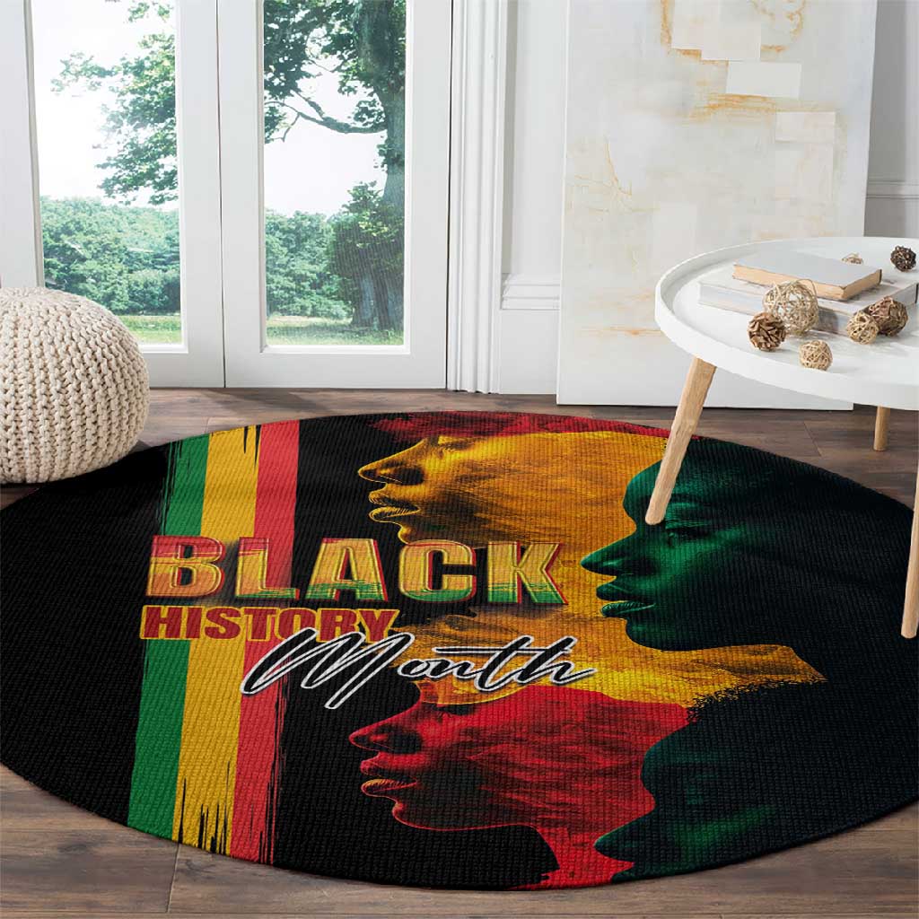 Afro - Black History Month Round Carpet Black Soul - I'm Black Every Month