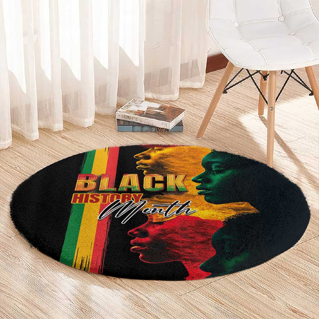 Afro - Black History Month Round Carpet Black Soul - I'm Black Every Month