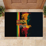 Afro - Black History Month Rubber Doormat Black Soul - I'm Black Every Month