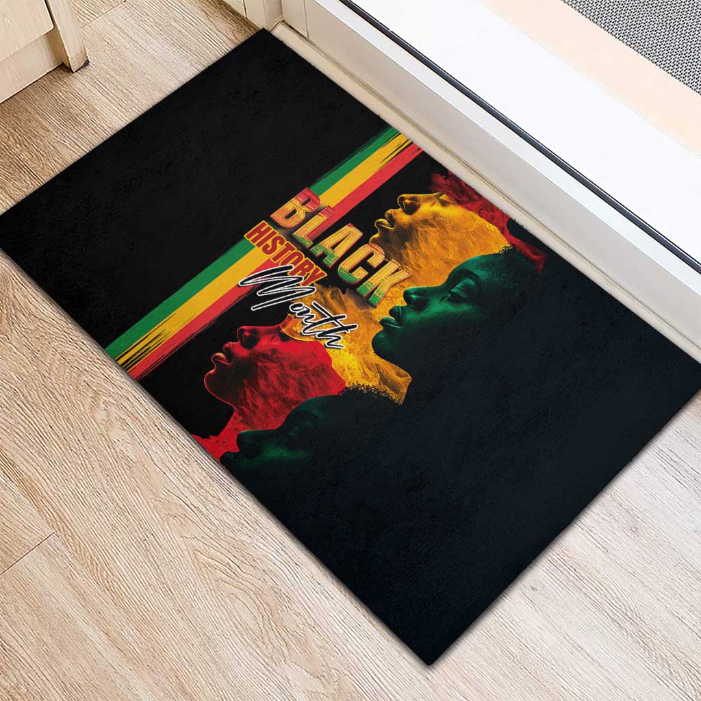 Afro - Black History Month Rubber Doormat Black Soul - I'm Black Every Month