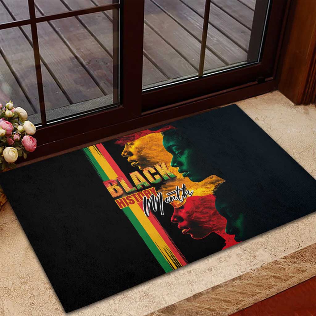Afro - Black History Month Rubber Doormat Black Soul - I'm Black Every Month