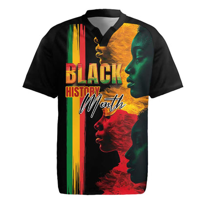Afro - Black History Month Rugby Jersey Black Soul - I'm Black Every Month