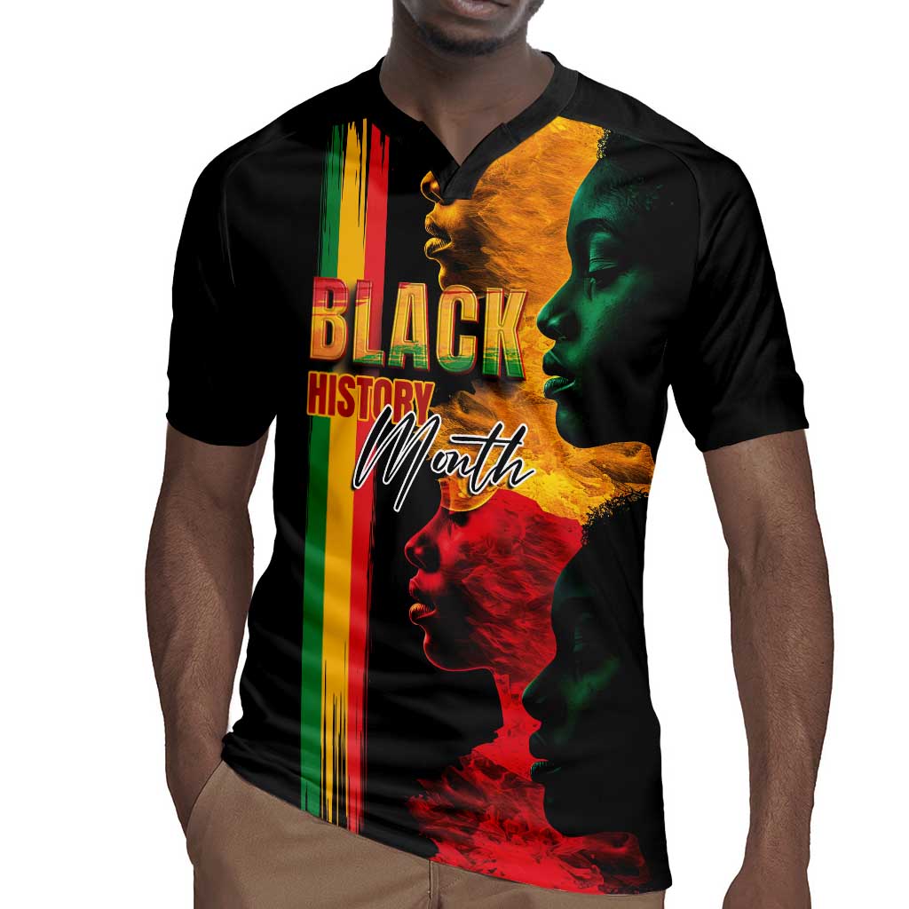 Afro - Black History Month Rugby Jersey Black Soul - I'm Black Every Month