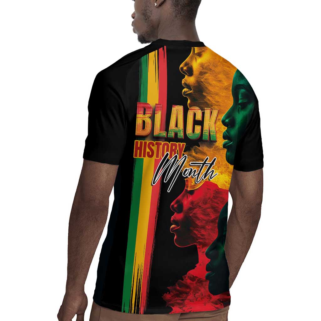 Afro - Black History Month Rugby Jersey Black Soul - I'm Black Every Month