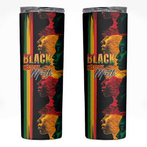 Afro - Black History Month Skinny Tumbler Black Soul - I'm Black Every Month