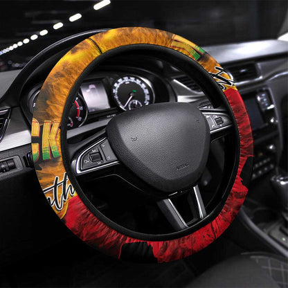 Afro - Black History Month Steering Wheel Cover Black Soul - I'm Black Every Month
