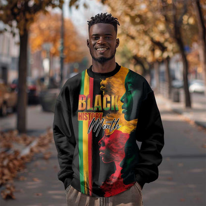 Afro - Black History Month Sweatshirt Black Soul - I'm Black Every Month