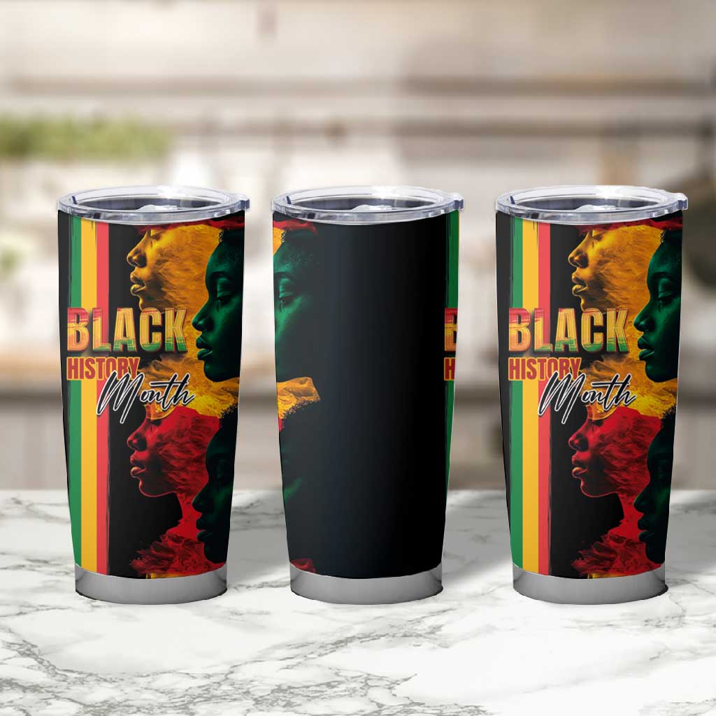 Afro - Black History Month Tumbler Cup Black Soul - I'm Black Every Month
