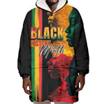 Afro - Black History Month Wearable Blanket Hoodie Black Soul - I'm Black Every Month