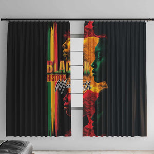Afro - Black History Month Window Curtain Black Soul - I'm Black Every Month