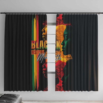Afro - Black History Month Window Curtain Black Soul - I'm Black Every Month