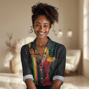 Afro - Black History Month Women Casual Shirt Black Soul - I'm Black Every Month LT03