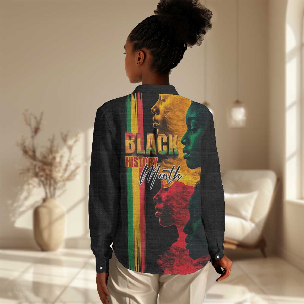 Afro - Black History Month Women Casual Shirt Black Soul - I'm Black Every Month LT03