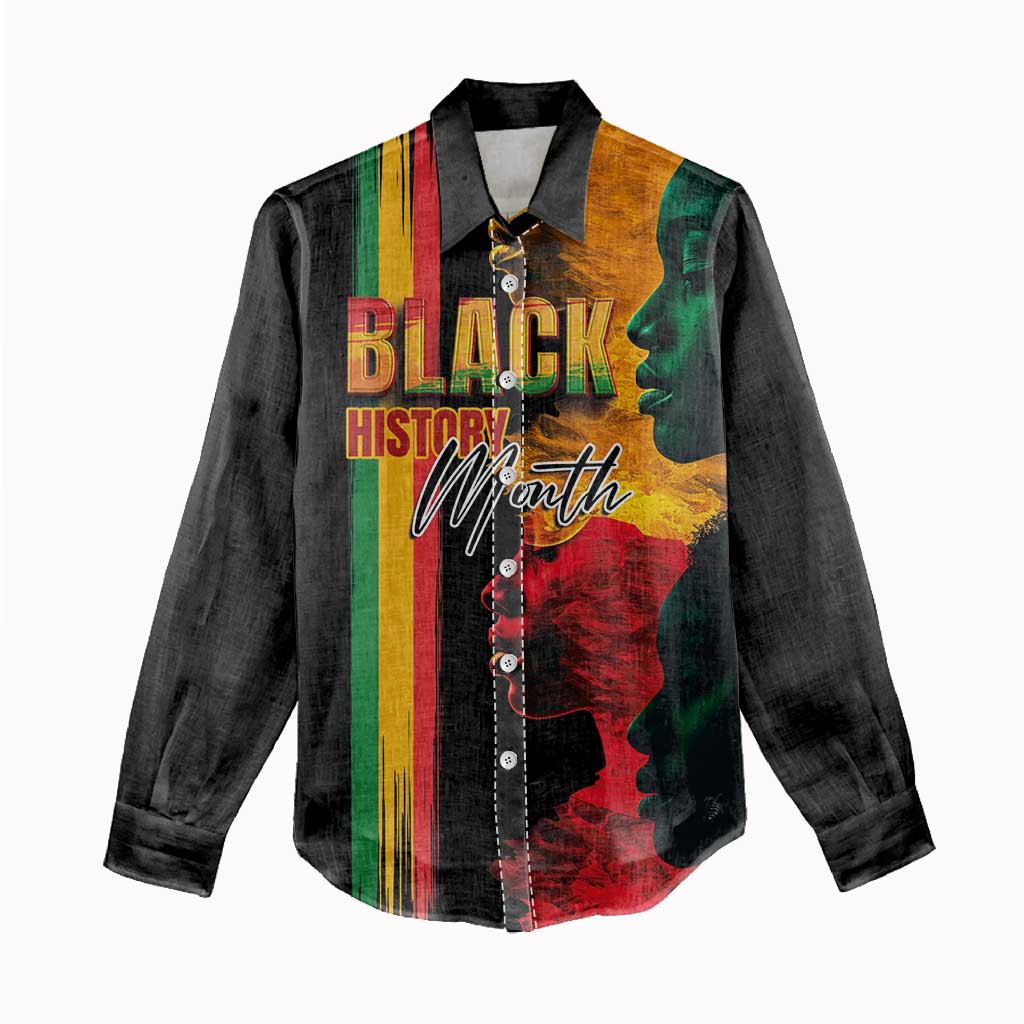 Afro - Black History Month Women Casual Shirt Black Soul - I'm Black Every Month LT03