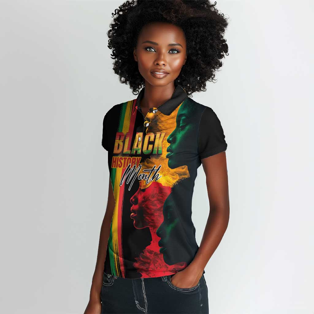 Afro - Black History Month Women Polo Shirt Black Soul - I'm Black Every Month