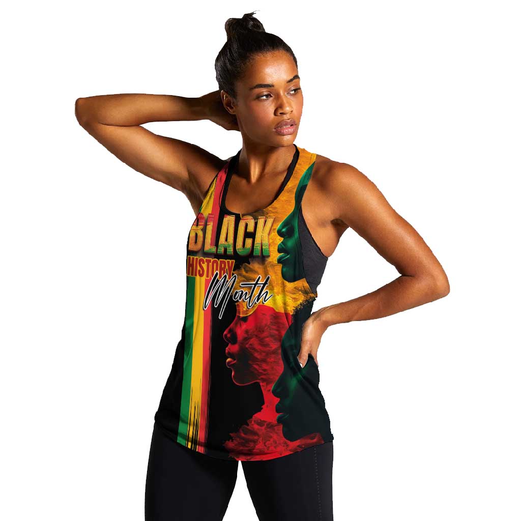 Afro - Black History Month Women Racerback Tank Black Soul - I'm Black Every Month
