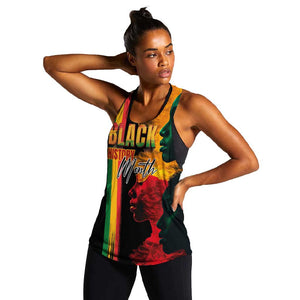 Afro - Black History Month Women Racerback Tank Black Soul - I'm Black Every Month