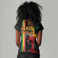 Afro - Black History Month Women V-Neck T-Shirt Black Soul - I'm Black Every Month